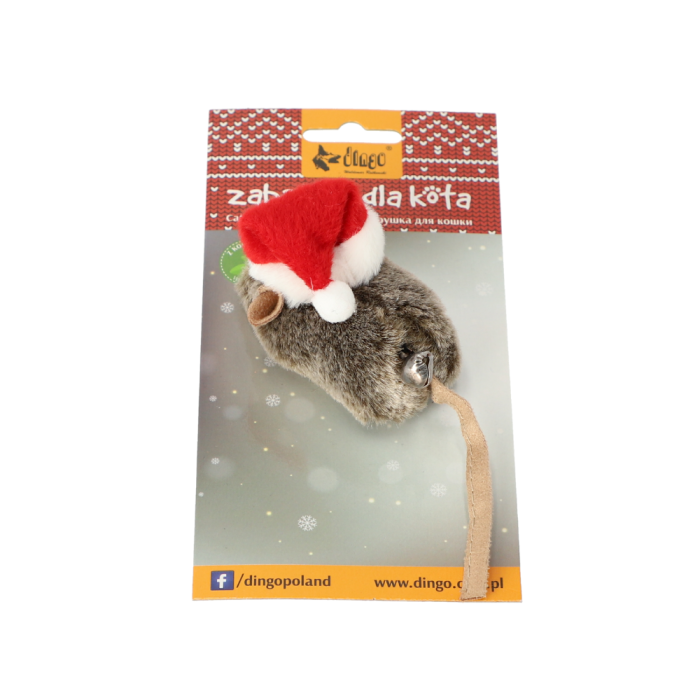 Hračka pre mačku - myška Santa